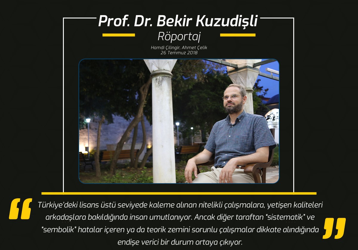 Prof. Dr. Bekir Kuzudişli ile Röportaj, Bekir Kuzudişli,İslam Tetkikleri Enstitüsü