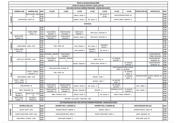 Güncel Seminer Programı Hakkında